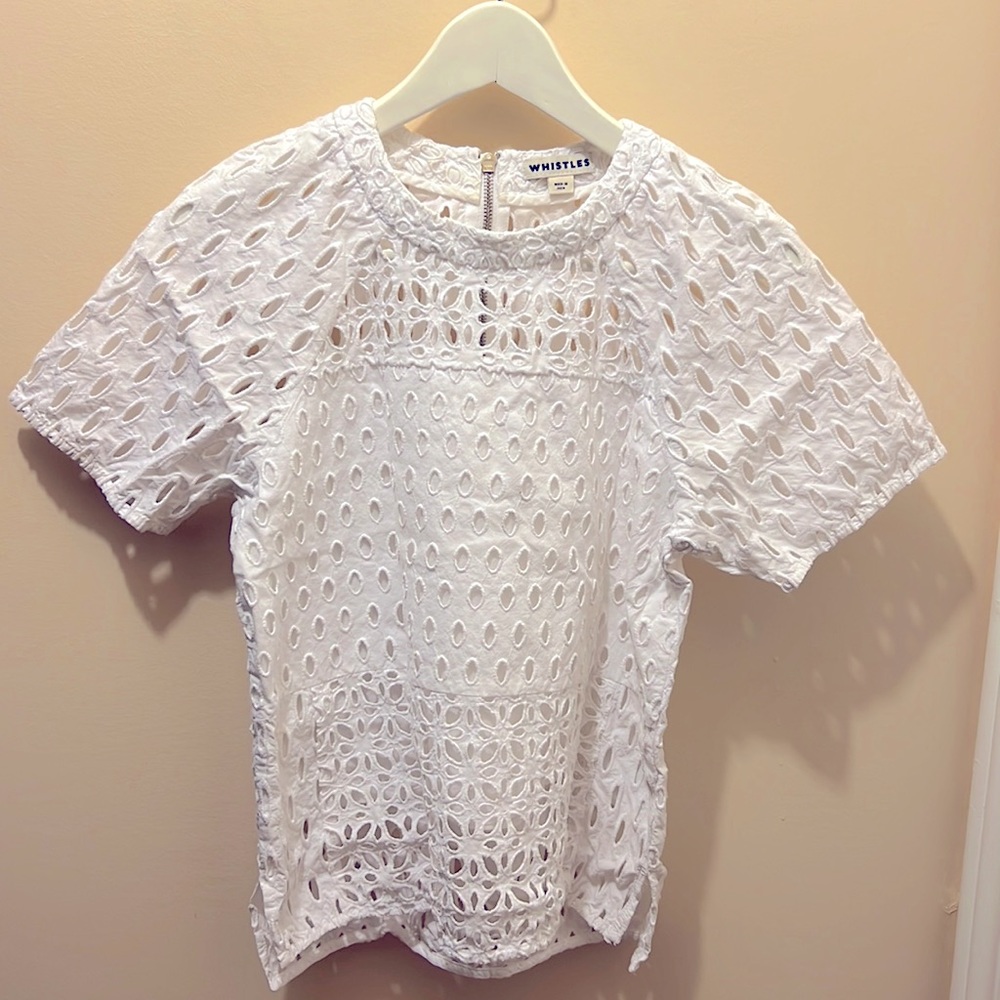 Whistles Eyelet Top, US 2/UK 6